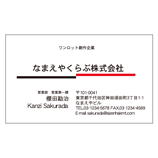 カラー名刺 レイアウトNC013 10枚〜